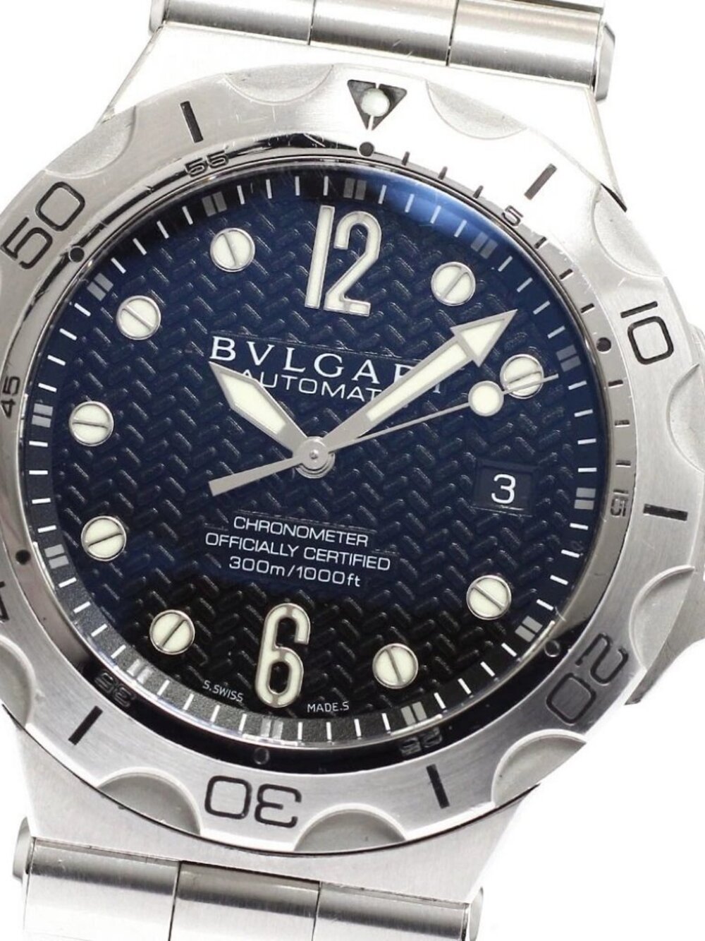 BVLGARI Diagono Scuba Aqua DP42SSD Date black Dial Automatic Men's Watch